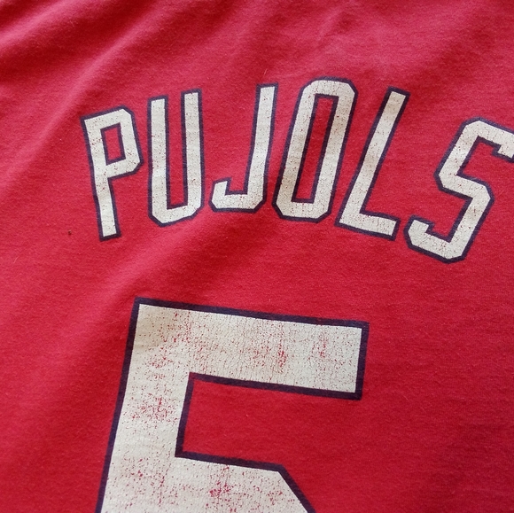 Majestic St. Louis Cardinals Albert Pujols Shirt Adult Small Medium - Picture 8 of 9